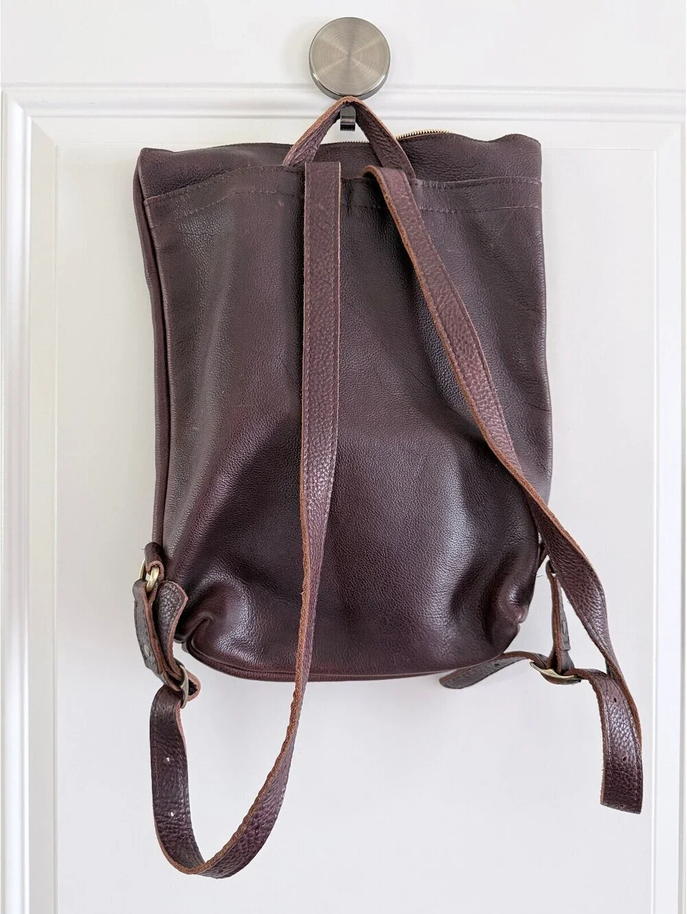 Portland Leather Brown Backpack Laptop NWOT